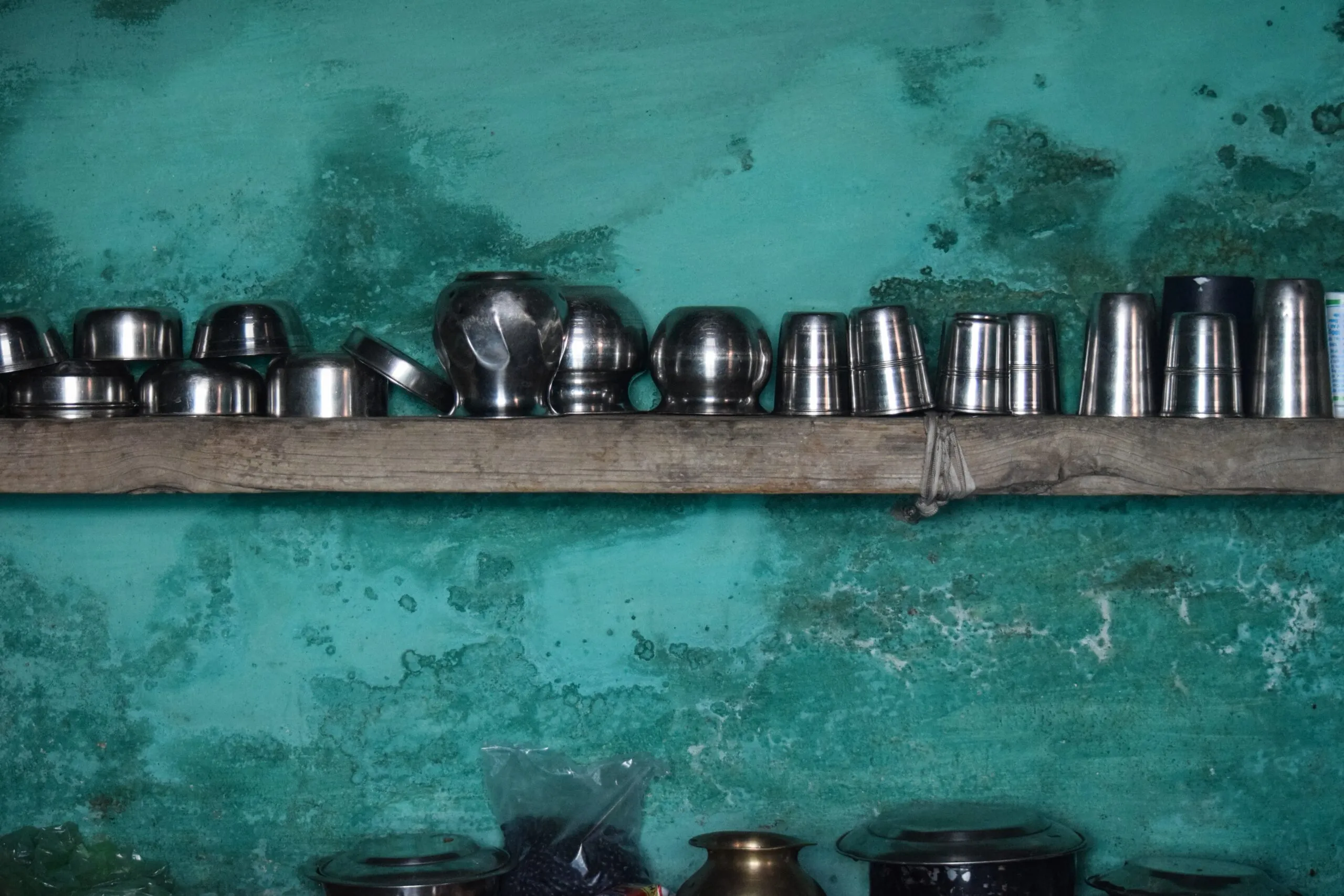 Local kitchen and mountain cuisine preparations in Uttarakhand restaurant