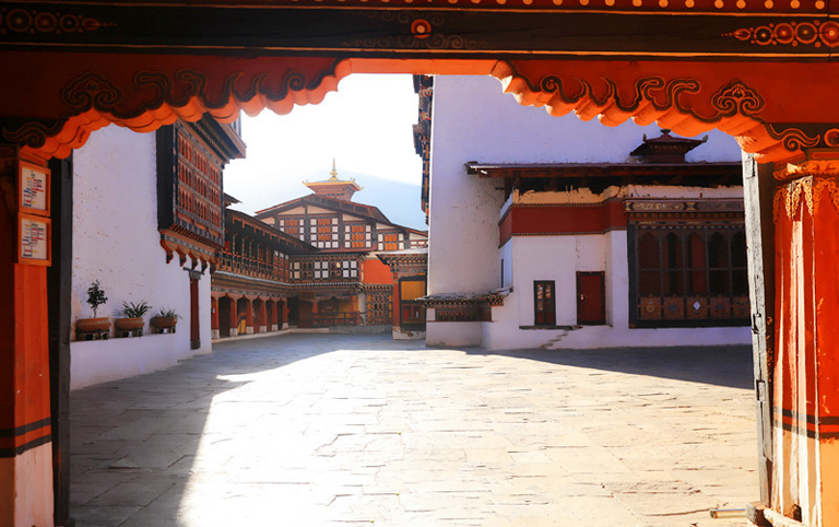 Prayer hall inside Rinpung Dzong