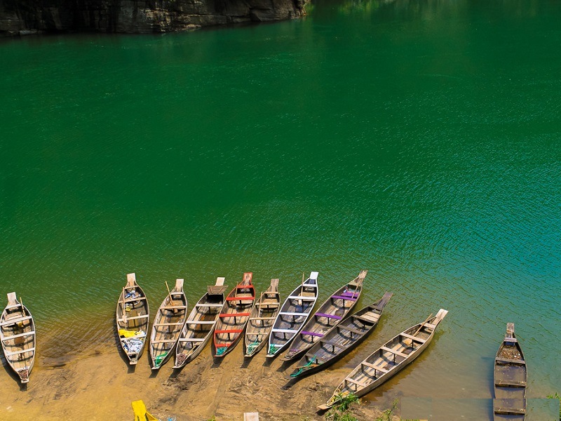 Umngot River in Dawki, Meghalaya