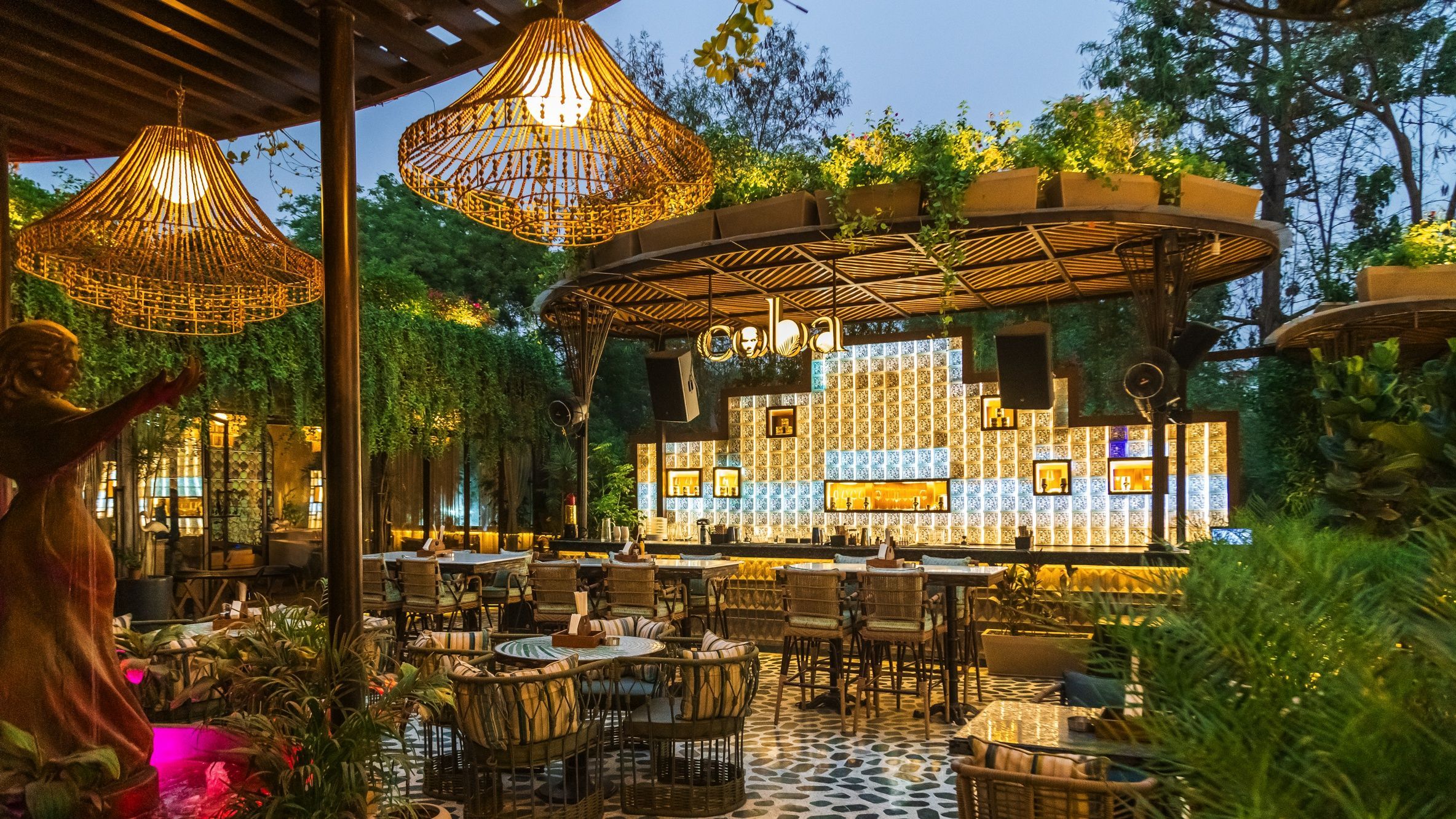 Rooftop dinner date setup in Delhi
