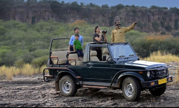 Safari vehicle at Sariska