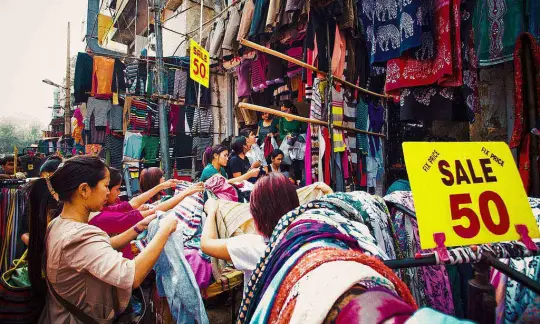 Shopping and bargaining at Sarojini Nagar