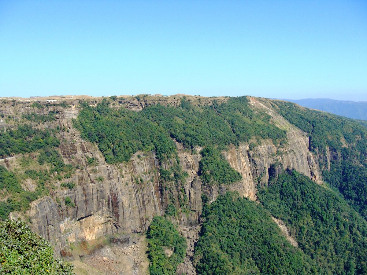 Panoramic viewpoint of Seven Sisters Falls in Sohra