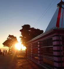 Sunrise on temple steps at a Shakti Peeth