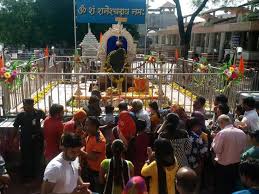 Devotees at Shani Shingnapur Temple during darshan