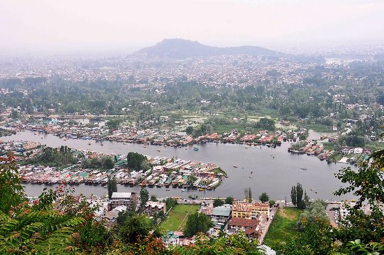 Dal Lake panorama seen from Shankaracharya Temple hill