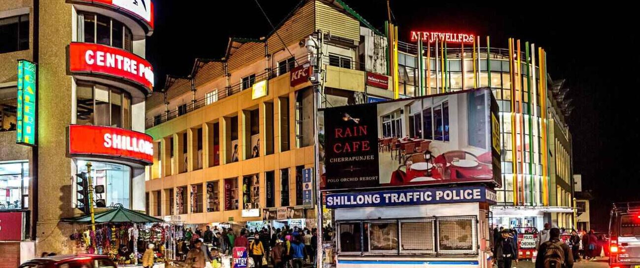 Evening atmosphere at Police Bazar Shillong