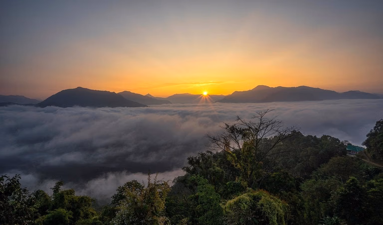 Sunset city viewpoint in Shillong Meghalaya