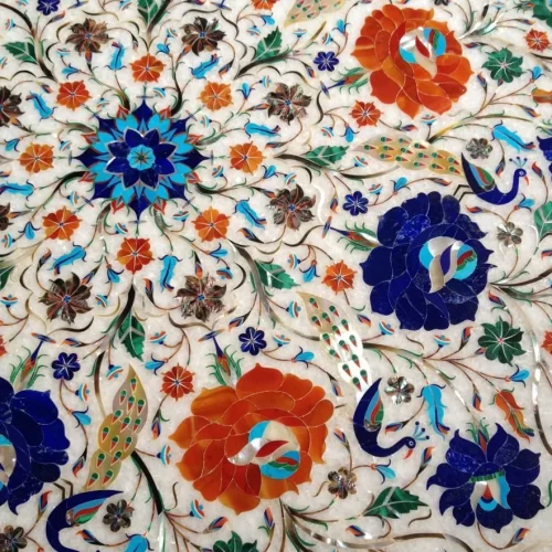Marble inlay work craftsmanship in Agra