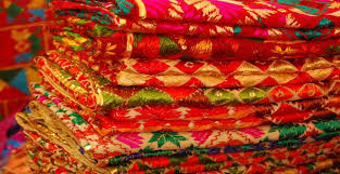 Phulkari embroidery textiles in Amritsar