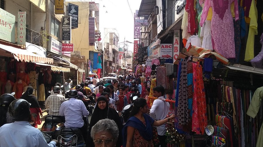 Commercial Street Bangalore shopping crowd