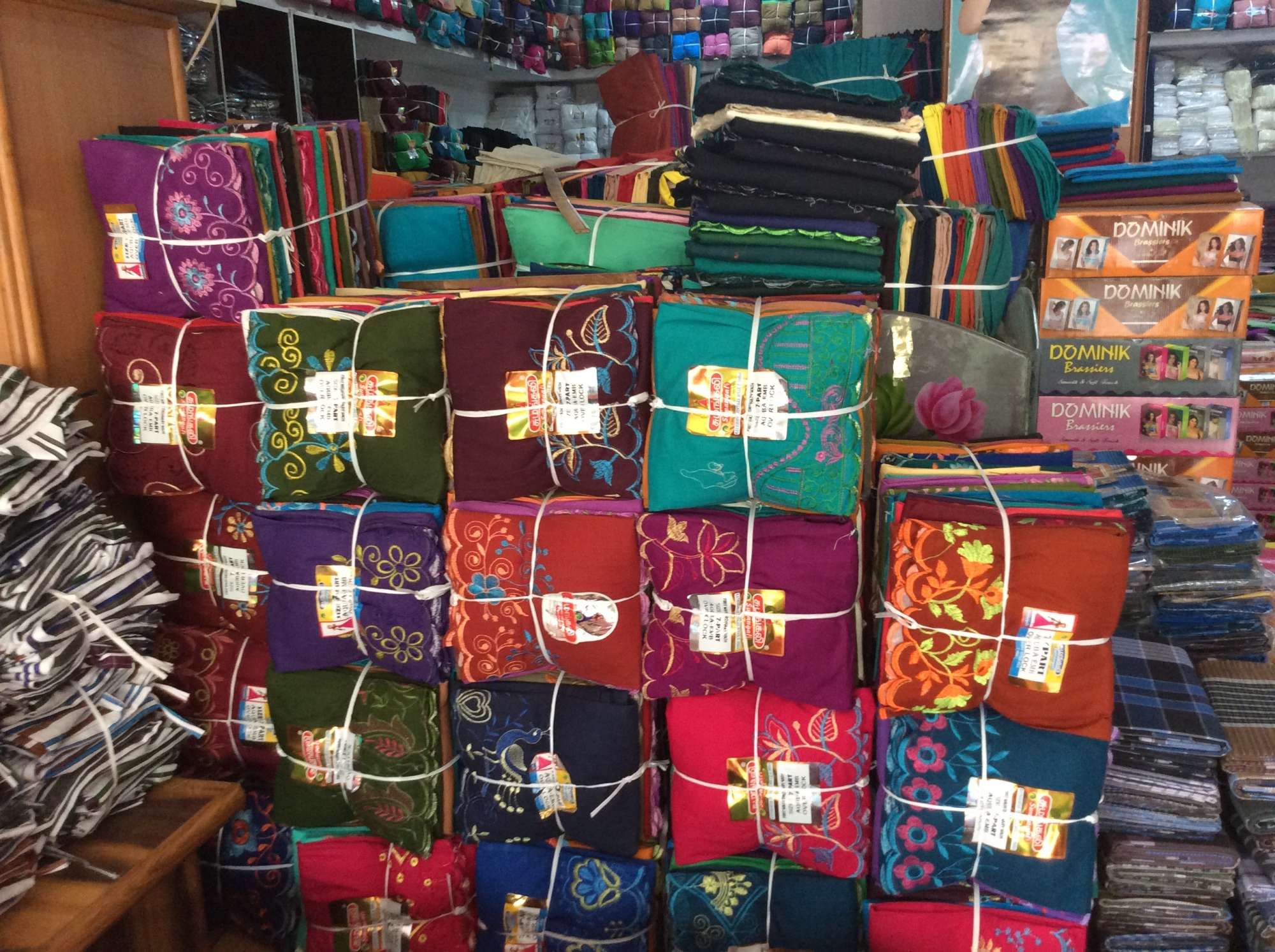 Erode cotton sarees and handloom fabrics display