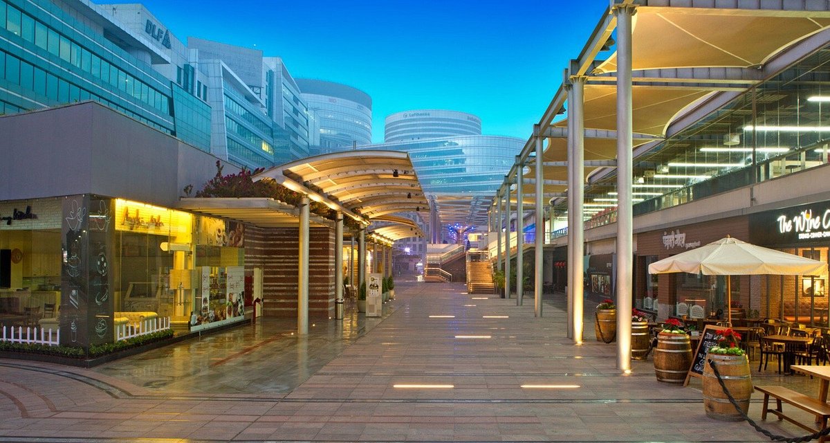 DLF Cyber Hub Gurugram showing modern shopping and dining complex