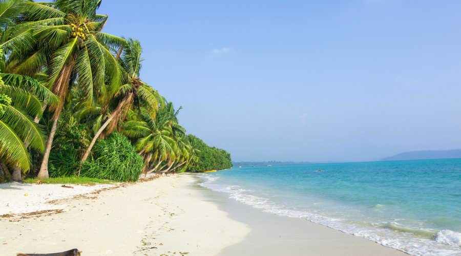 Beachwear and travel essentials in Havelock Island market