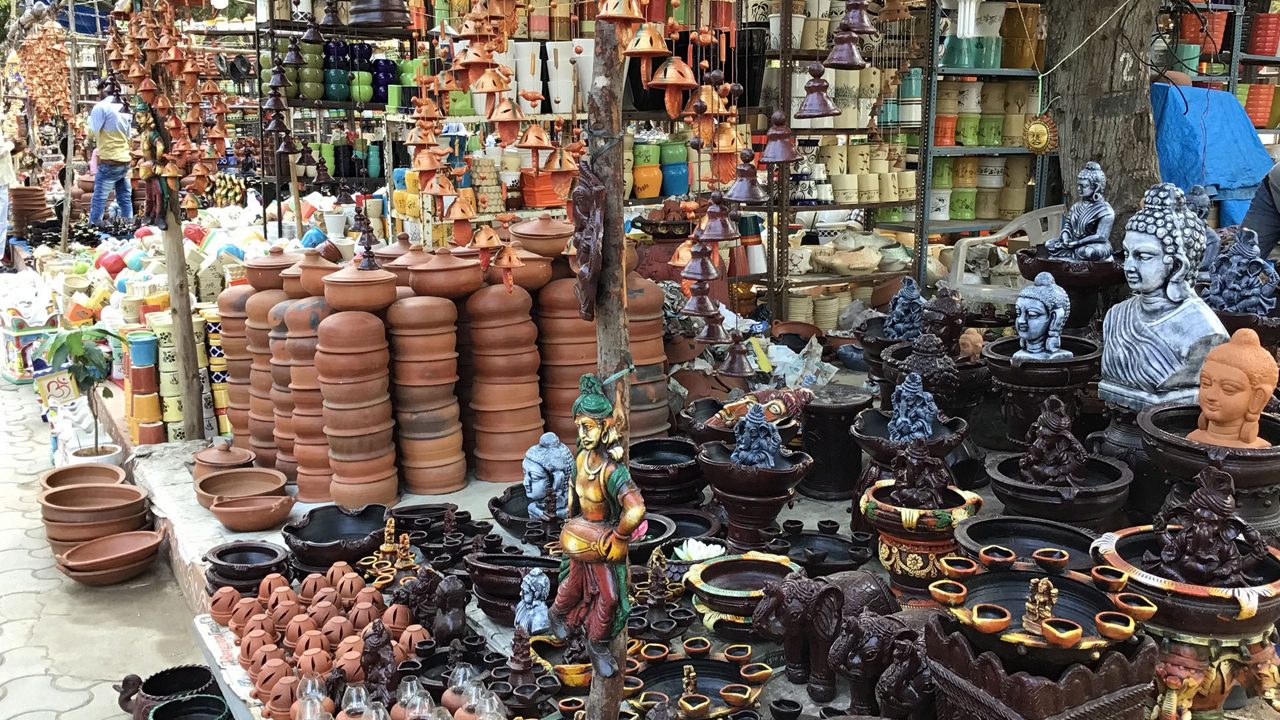 Hyderabad Laad Bazaar near Charminar with traditional bangles and jewelry shops