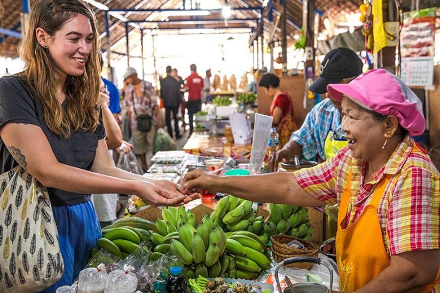 Shopping and bargaining in McLeodganj market