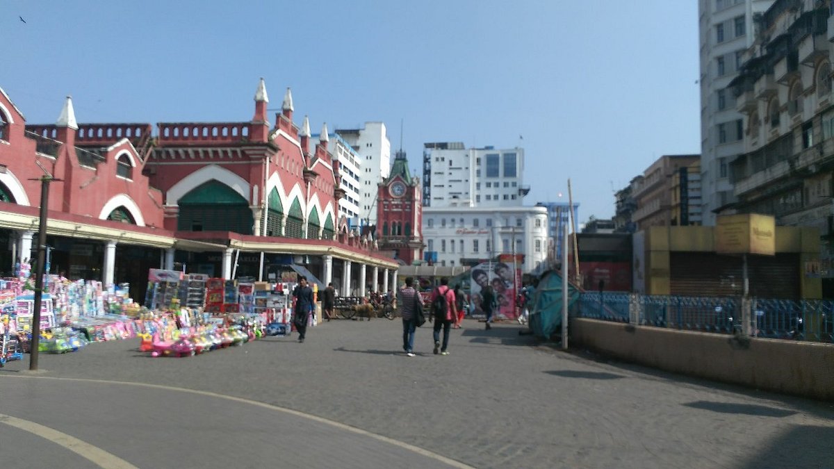 Historic New Market red brick building in Kolkata