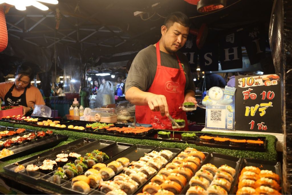 Delicious street food at Krabi night market