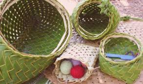 Coconut shell crafts and products display