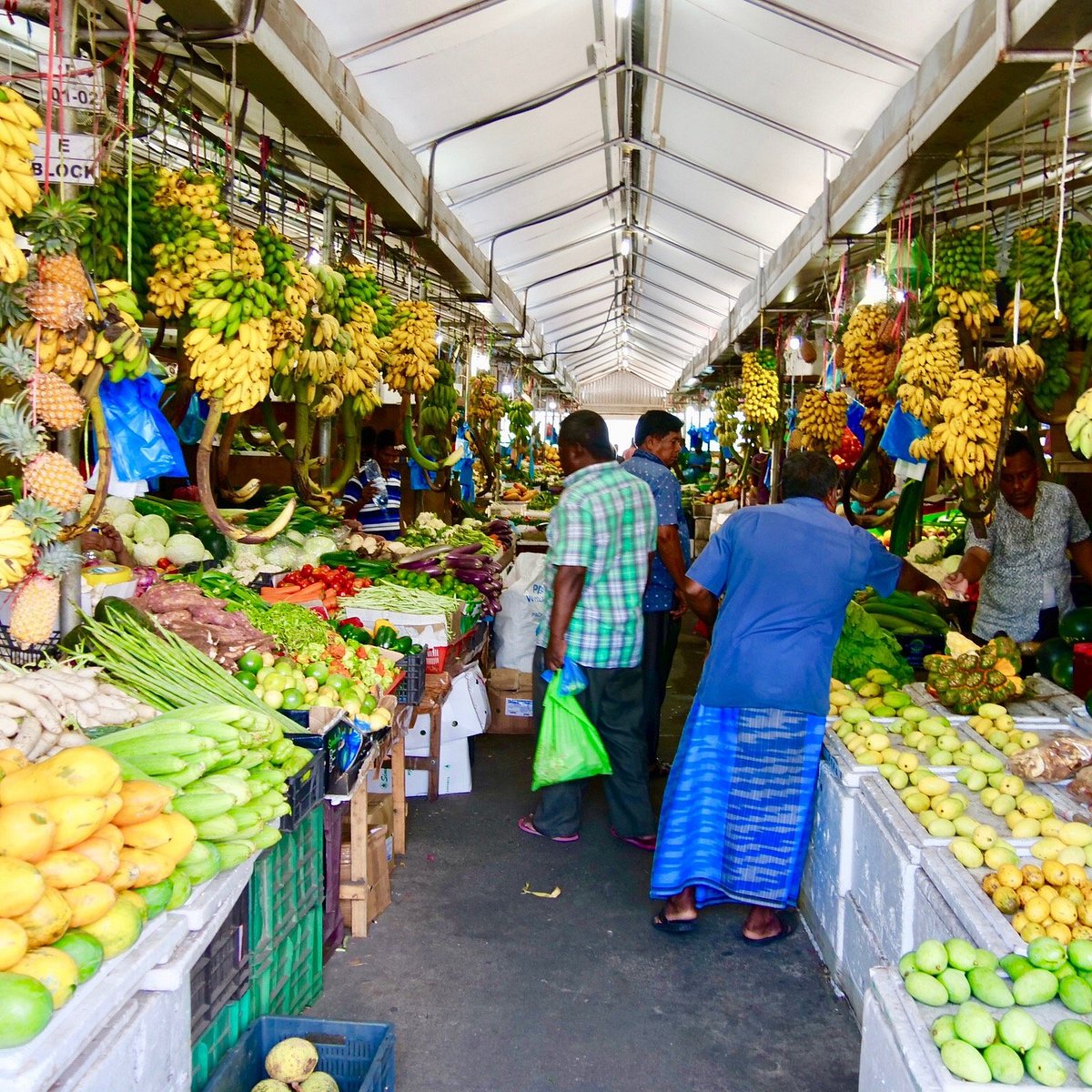 Local market in Male Maldives with souvenirs and crafts