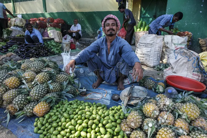 Traditional market in Tezpur with local handicrafts and textiles
