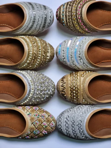 Patiala Jutti traditional Punjabi footwear showing colorful embroidery