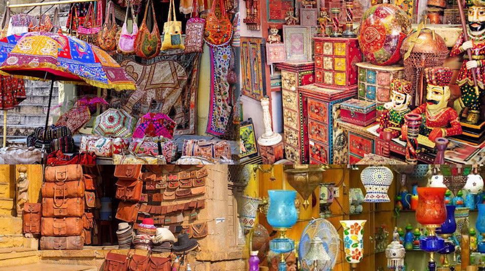 Handicraft stall in Rajasthan market