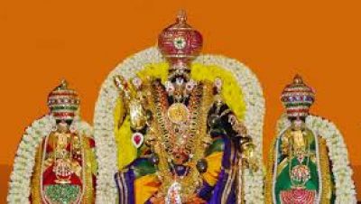 Devotional darshan setting in Soundararajaperumal Temple