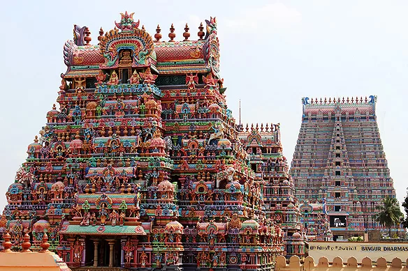 Temple gopuram at Soundararajaperumal Temple