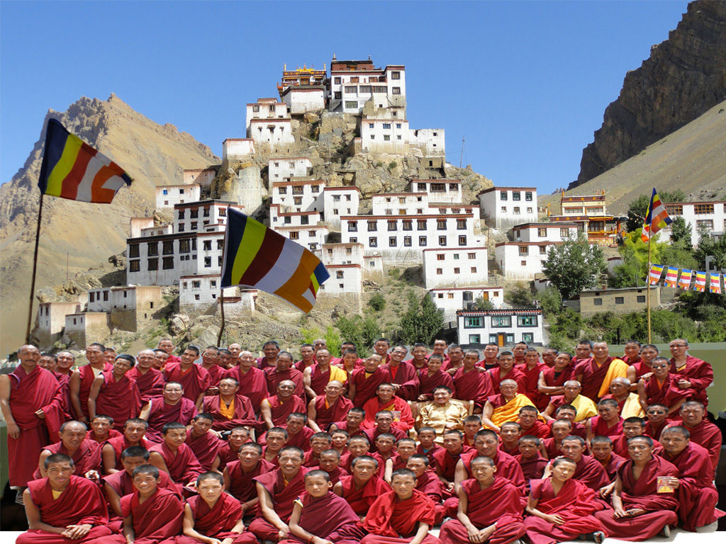 Key Monastery in Spiti Valley perched on a hill