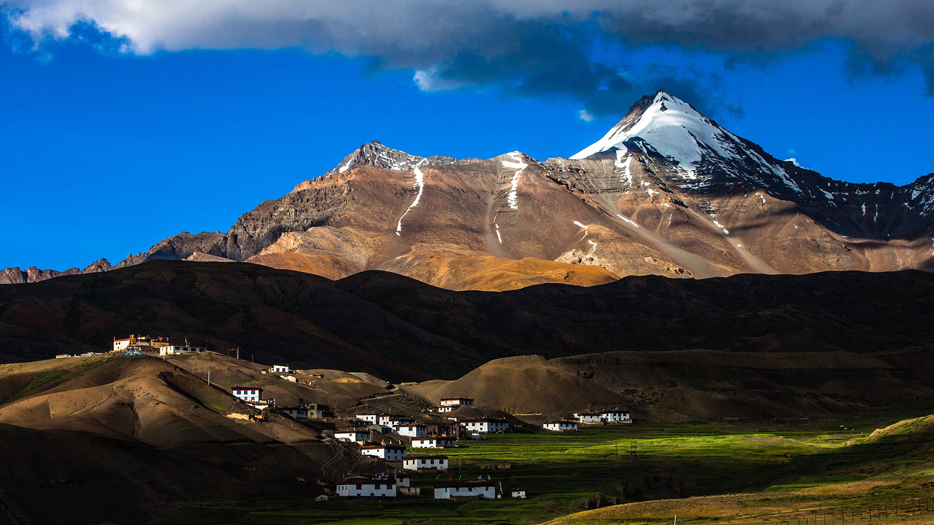 Spiti Valley landscape showing cold desert terrain and mountain views