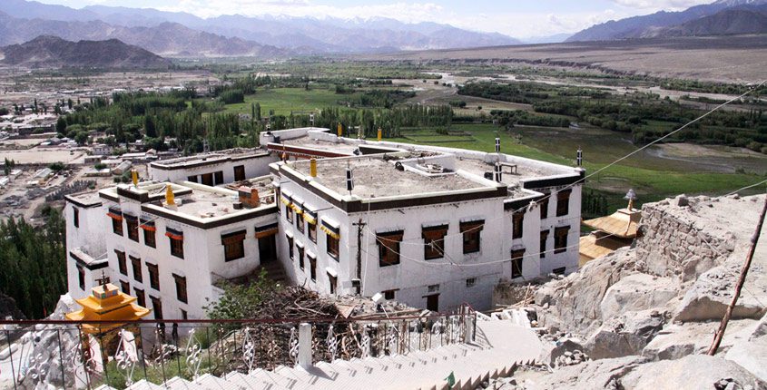 Panoramic views from Spituk Gompa viewpoint