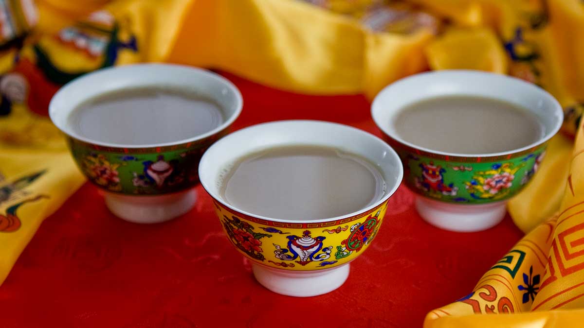 Traditional butter tea in Dharamshala
