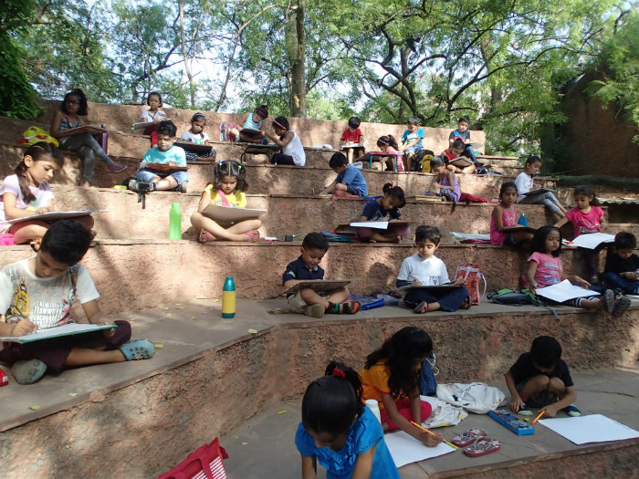Educational nature workshop for children at Sundarvan Ahmedabad