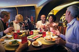 Onboard dining setup on Bali sunset dinner cruise