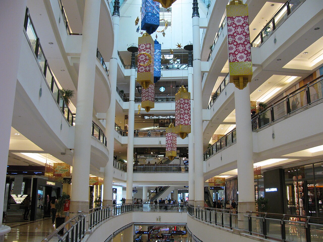 Interior shopping area at Suria KLCC