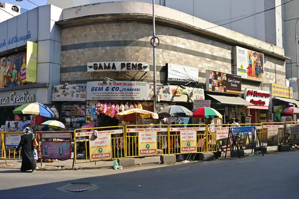 T Nagar Chennai busy shopping streets
