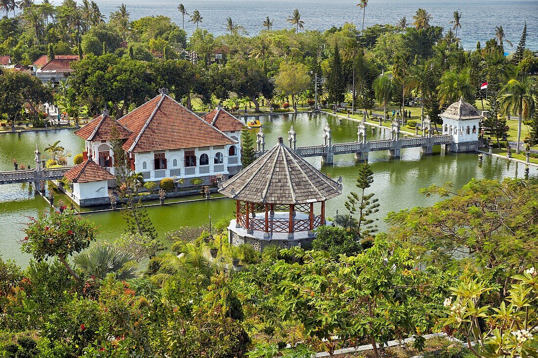 Bale pavilion architecture at Taman Ujung Bali