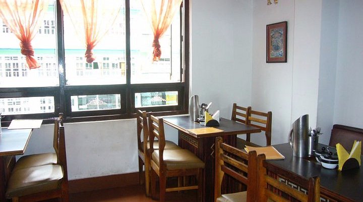 Restaurant interior at Taste of Tibet on MG Marg Gangtok