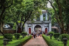 Visitor experience inside Temple of Literature complex Hanoi