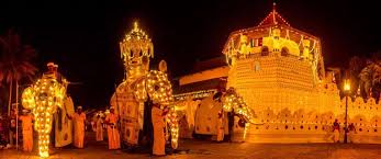 Devotees visiting Sri Dalada Maligawa Temple Kandy