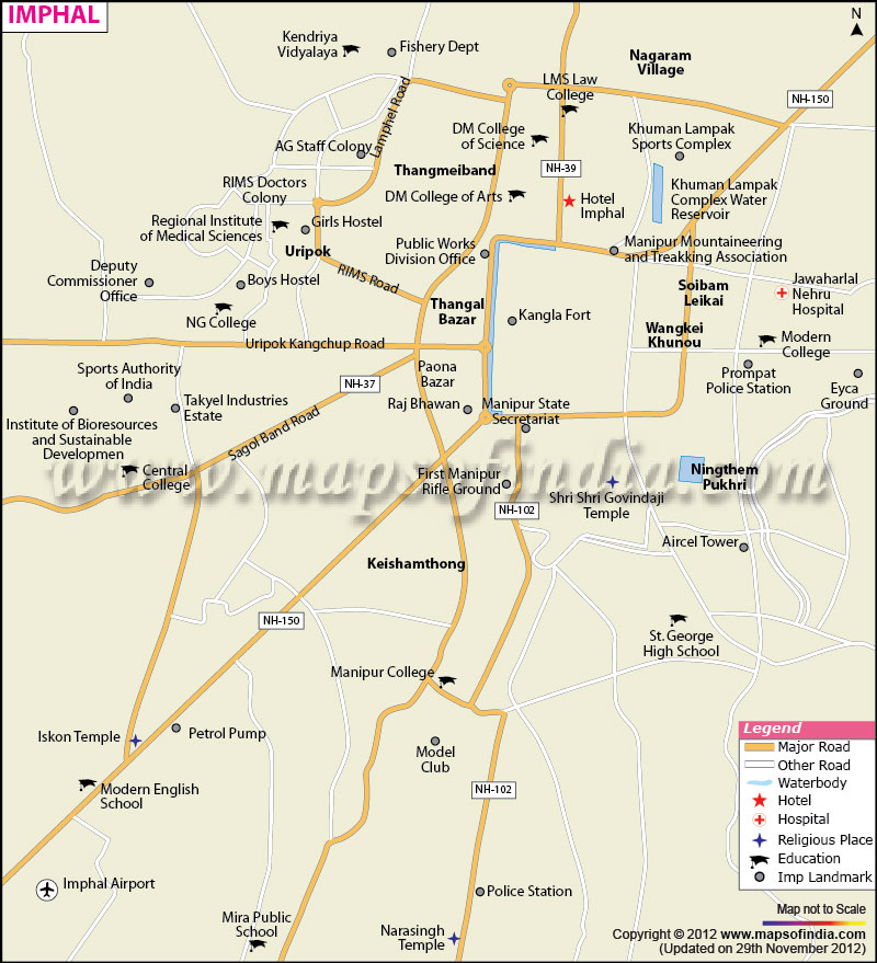 Suggested Imphal temple circuit route