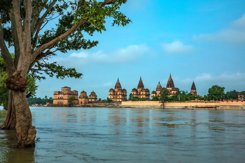 Orchha temples on Betwa River