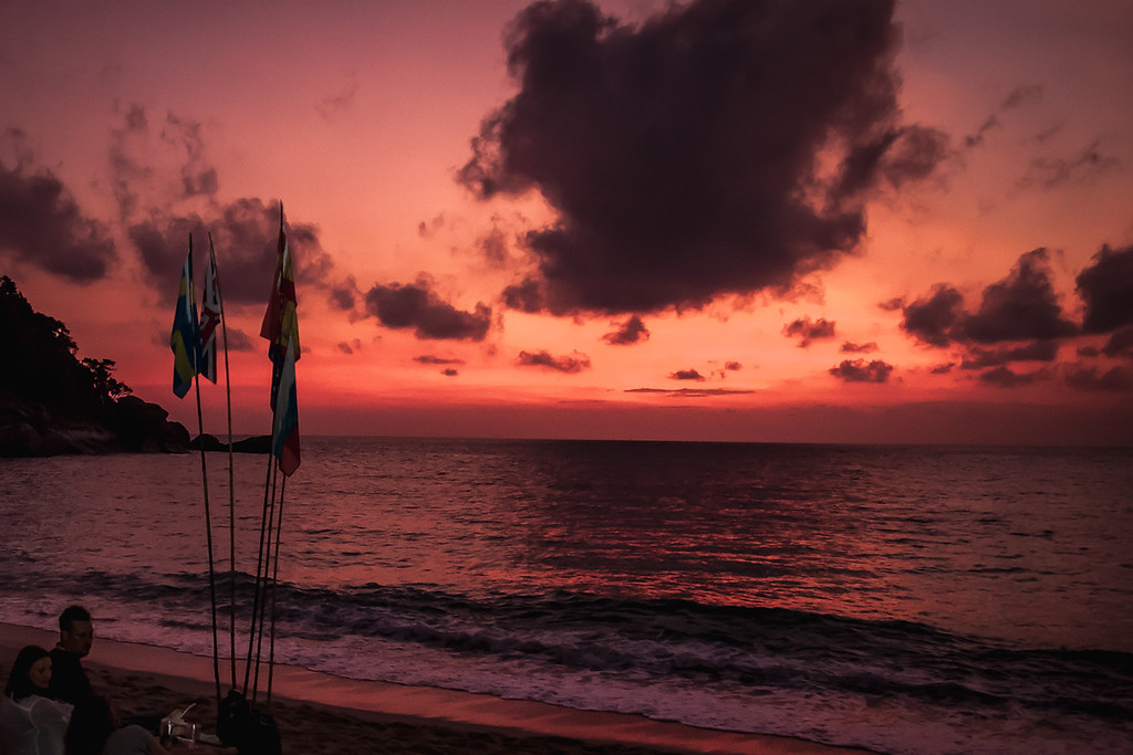 Sunrise after Full Moon Party at Haad Rin beach