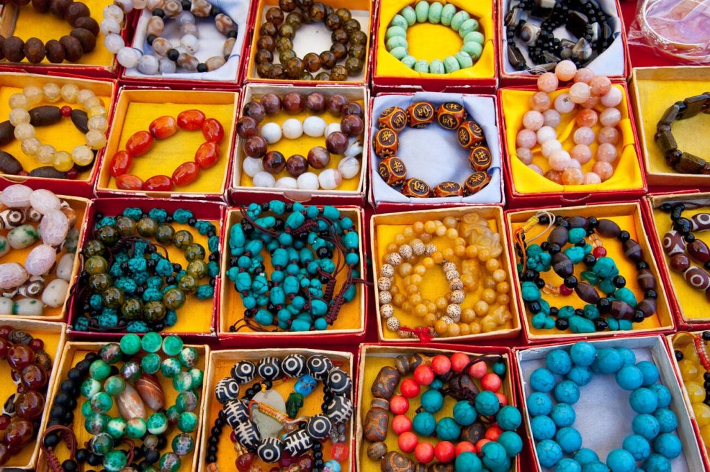 Traditional Monpa handicrafts and carved items in Tawang