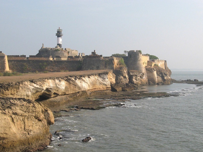 Diu Fort walls overlooking Arabian Sea