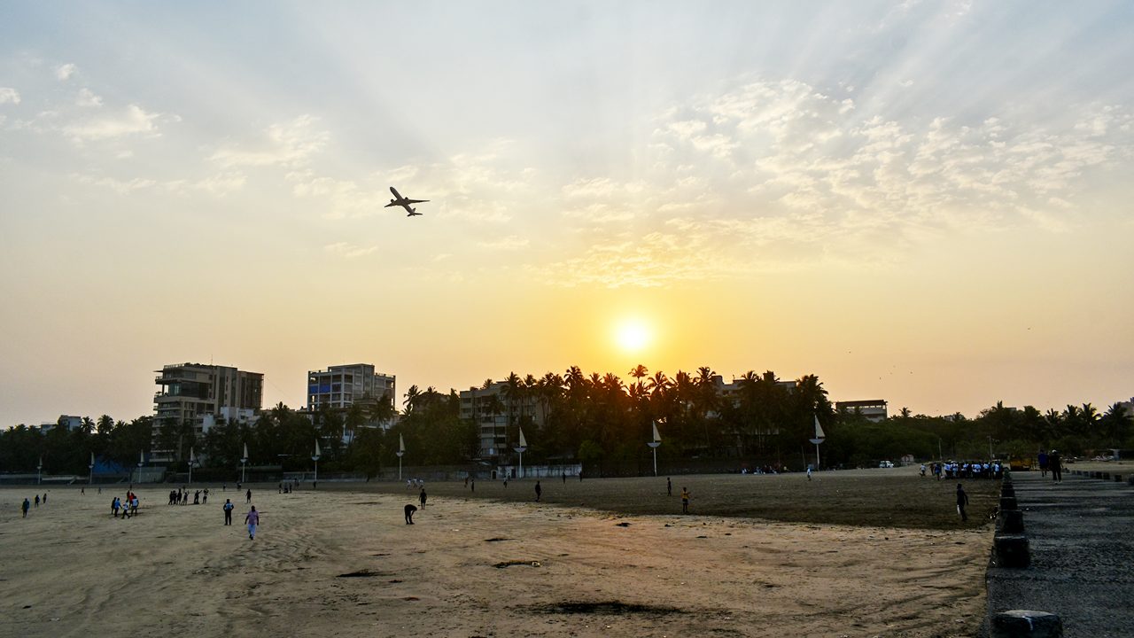 Evening walk and skyline at Marine Drive Mumbai