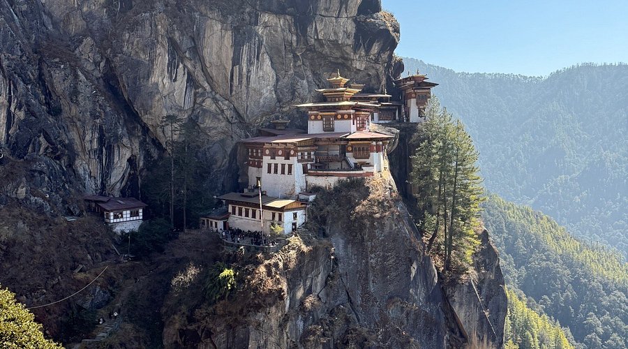 Tiger's Nest monastery trek view in Paro Bhutan