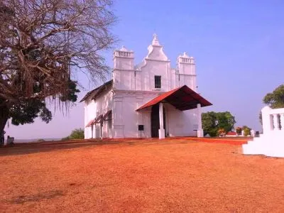 Sunset panorama from Three Kings Church hill in Goa
