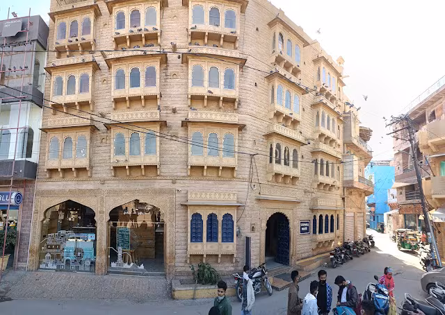 Blue city old lanes and market area near Toorji Ka Jhalra stepwell